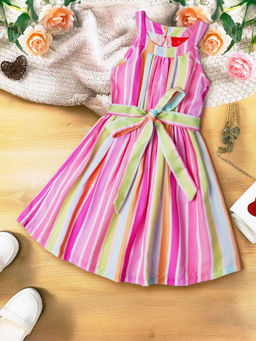 PSPeaches - Multi-Color Rayon Dress with Belt (Set of 2)