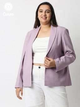 Twenty Dresses by Nykaa Fashion - Curve Mauve My Moves In Mauve Blazer