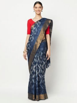 Fabindia - Silk Tussar Tie And Dye Sari