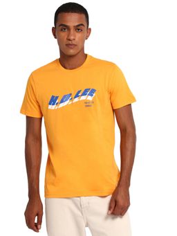 Lee - Men Radiant Yellow Graphic Print Slim Fit T-shirt