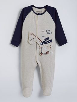 Hopscotch - Giraffe Applique Cotton Romper