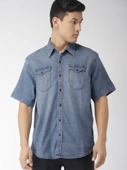 Levi's - Men Blue Slim Fit Casual Denim Shirt