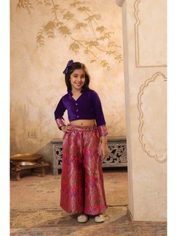 SHORGUL - Brocade Crop Top and Palazzo