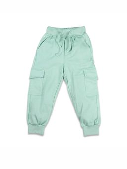 Blumbuds - Boys Mint Green Solid Joggers