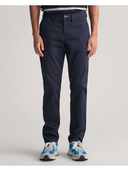GANT - Men Slim Fit Mid-Rise Pure Cotton Trouser