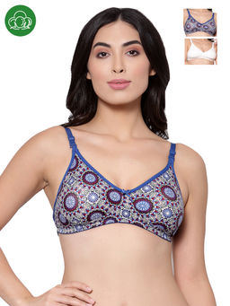 Inner Sense - Organic Cotton Antimicrobial Backless Non-Padded Seamless Bra-Pack Of 3-MultiColor