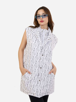 SKECHERS - All Over Print Sleeveless Jacket