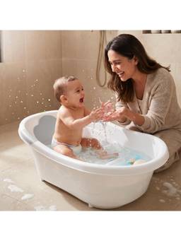 BAYBEE - White Comfort Baby Bath Tub
