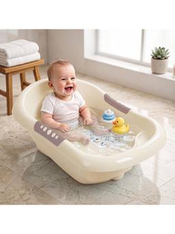 BAYBEE - Beige Lovely Baby Bath Tub