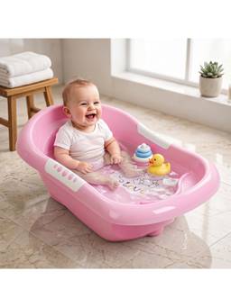 BAYBEE - Pink Lovely Baby Bath Tub