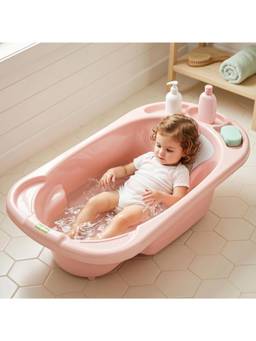 BAYBEE - Pink Lullie Baby Bath Tub