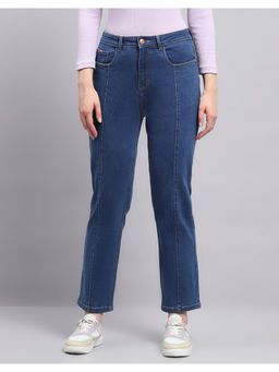 Monte Carlo - Women Solid Blue Denim