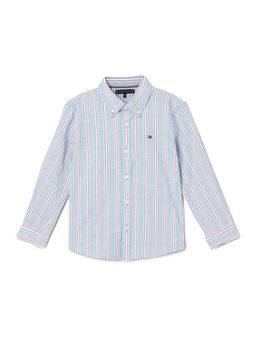 Tommy Hilfiger - Boys Blue Regular Fit Stripes Shirt