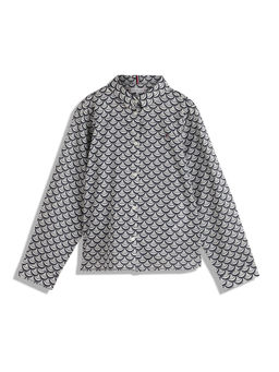 Tommy Hilfiger - Girls Black Regular Fit Printed Shirt