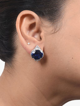 Mon Tresor - Bali Style Blue Sapphire Earrings