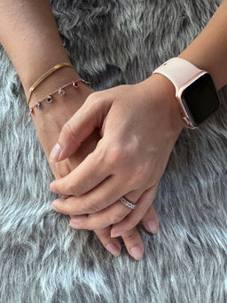 Mon Tresor - Coloured Charms Bracelet In Rose Gold Polish - Multi-Color