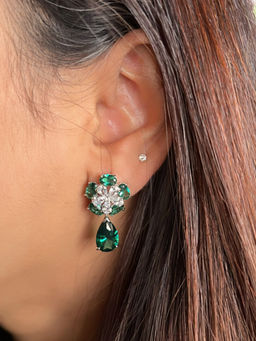 Mon Tresor - Ethereal Meadow Earrings Green