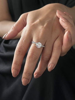 Mon Tresor - Ever Lume Solitaire Ring - White (6-7)