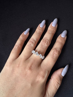 Mon Tresor - 5 Assorted Shaped Diamond Ring - White (6-7)