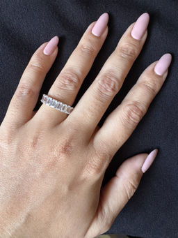 Mon Tresor - Eternal Radiance Baguette Eternity Ring - White (6)