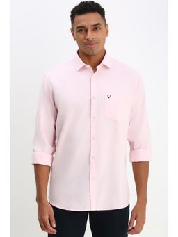 Allen Solly - Men Pink Slim Fit Solid Full Sleeves Casual Shirt