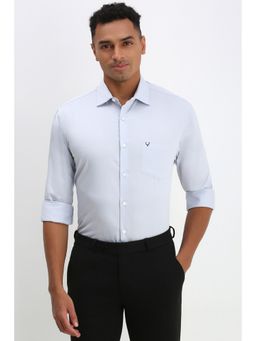 Allen Solly - Men Blue Slim Fit Solid Full Sleeves Formal Shirt