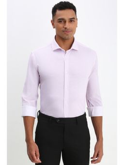 Allen Solly - Men Lilac Slim Fit Check Full Sleeves Formal Shirt