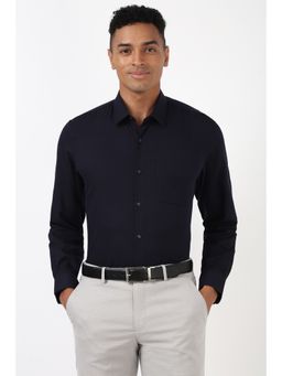 Peter England - Men Navy Slim Fit Formal Shirt
