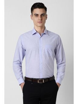 Van Heusen - Men Lilac Regular Fit Textured Full Sleeves Formal Shirt