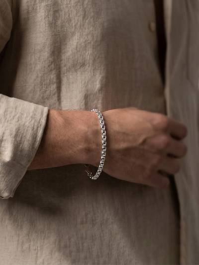 Pure 925 Silver Modern Phiga Bracelet for Men