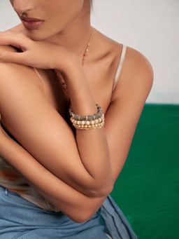 Priyaasi - Multi Coloured Beaded Bracelet (Pack of 4)