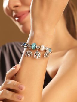 Priyaasi - Multi-Color Elephant Flora-Fauna Bracelet