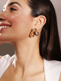 Priyaasi - Gold Plated Brass-Solid Drop Earrings