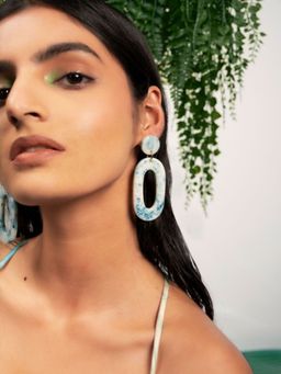 Priyaasi - Blue Coloured Drop Earrings