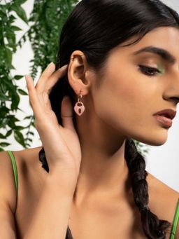 Priyaasi - Pink Coloured Drop Earrings