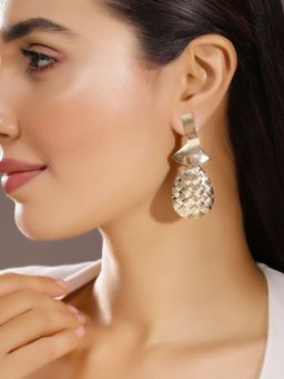Priyaasi - Plated Brass Solid Drop Earrings