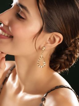 PRITA - Gold Plated Crystal Drop Earrings