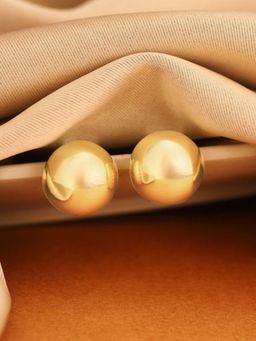 Priyaasi - Gold Brass Solid Stud Earrings