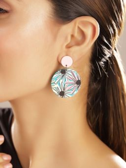Priyaasi - Pink Floral Drop Earrings