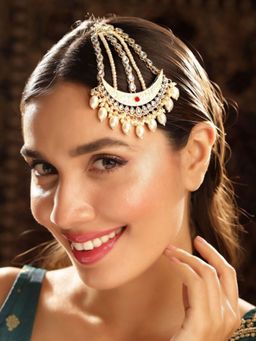 Priyaasi - Gold Plated Kundan Chandbali Passa