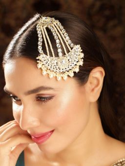 Priyaasi - Gold Plated Kundan Chandbali Passa