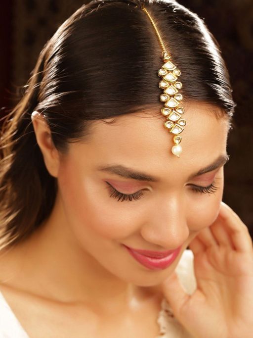 Priyaasi Gold Plated Kundan Maangtikka