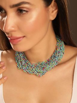 Priyaasi - Blue Beaded Necklace