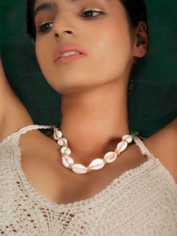 Priyaasi - Multi Coloured White Beaded Necklace