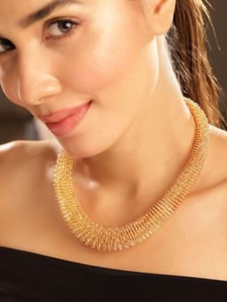 Priyaasi - Gold Plated Brass Solid Necklace