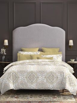 MYTRIDENT - Nectarsoft Printed Bedsheet 300 Tc 100% Cotton - Matilda Olive (King)