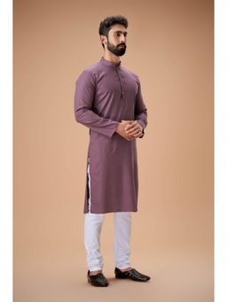 EKATVA ETHNIC - Men Lavender Pure Cotton Self Jaquard Kurta with Pyjama