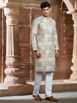 EKATVA ETHNIC - Multi-Color Men Regular Printed Kurta With Pyjama