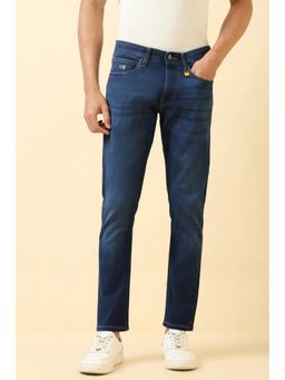 Allen Solly - Men Navy Blue Mid Wash Jeans