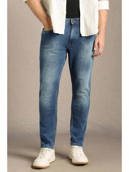 Louis Philippe - Men Blue Mid Smart Fit Jeans